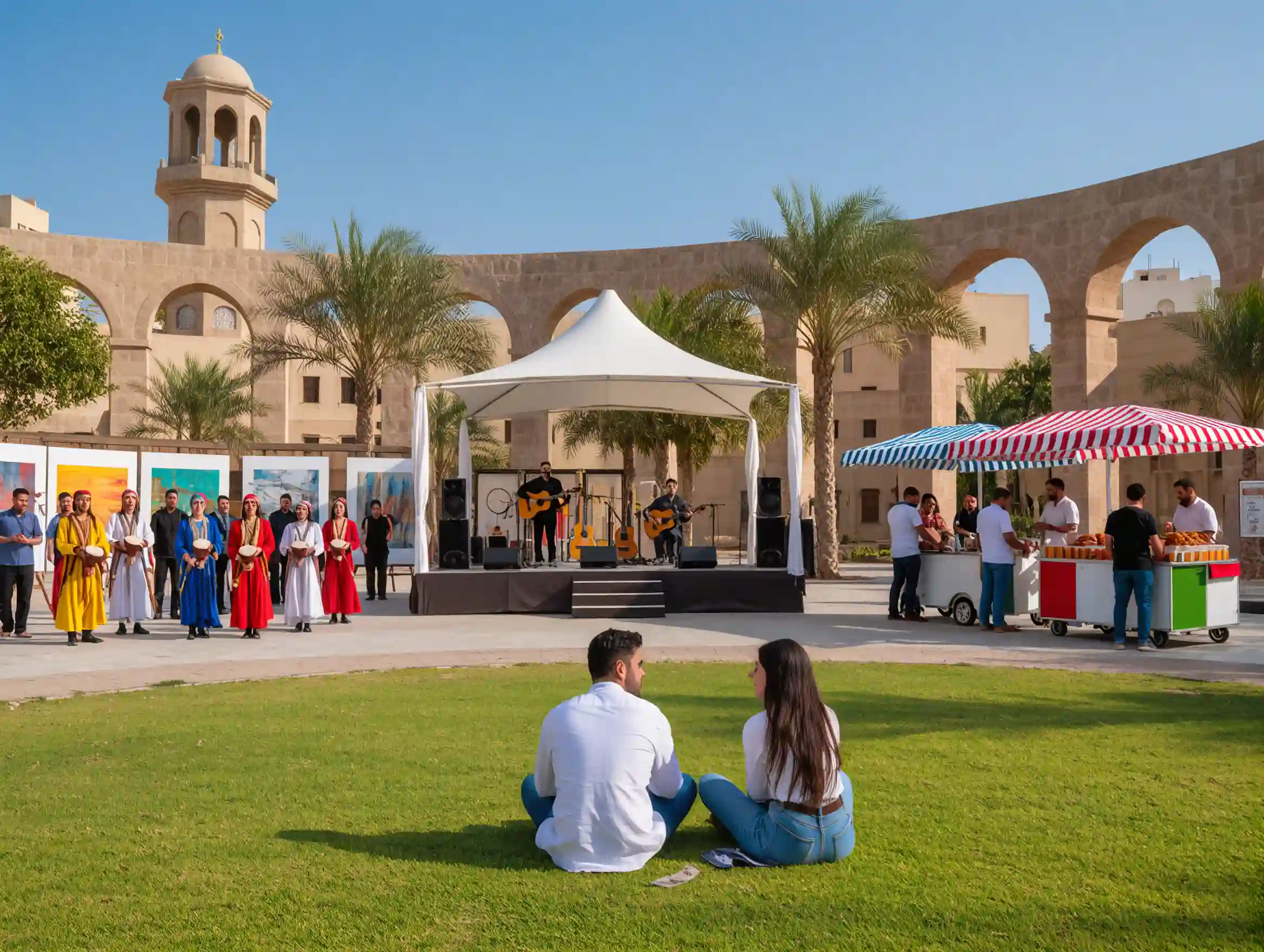 People enjoying free and affordable outdoor events in Turkey.