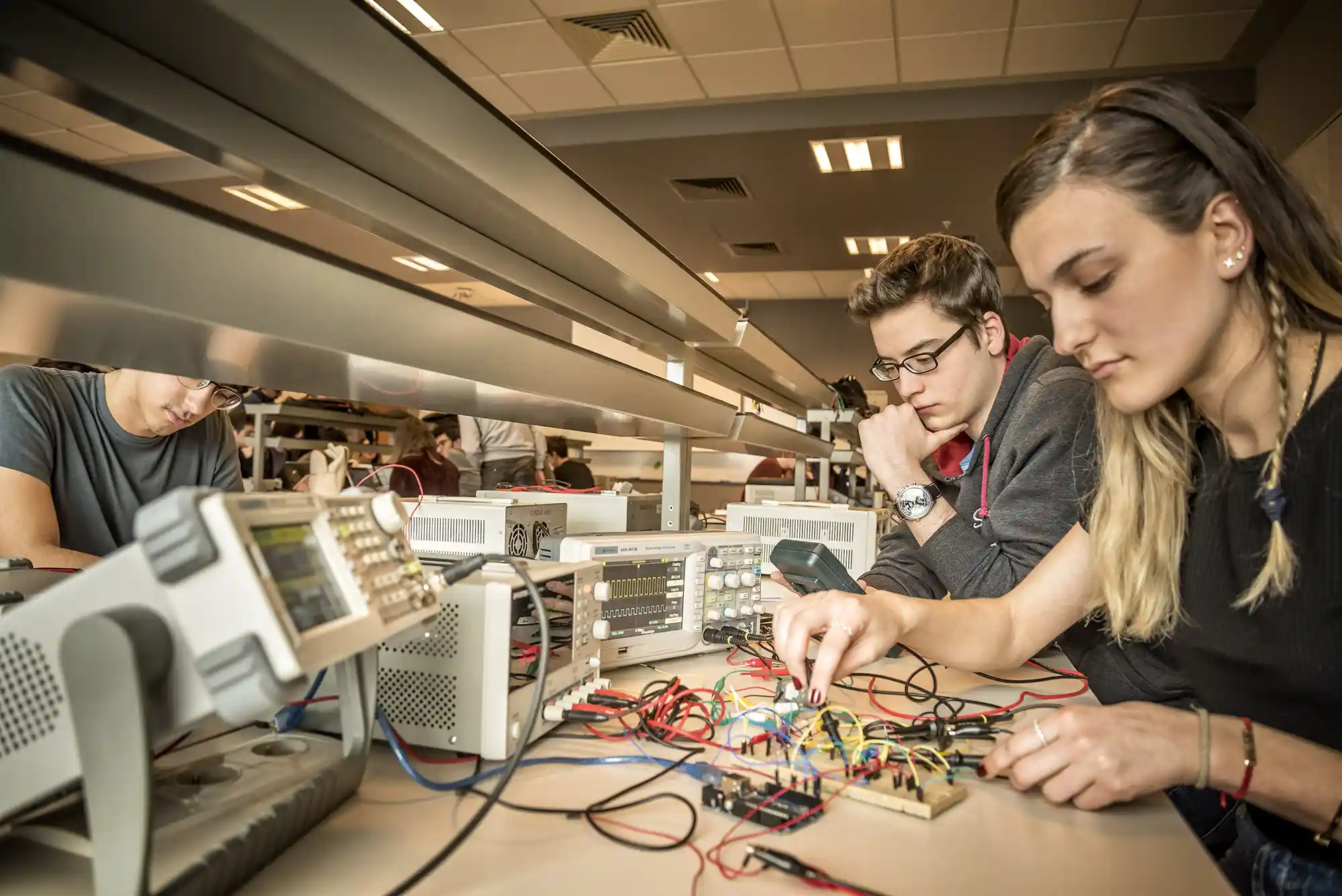 Laboratory image from Özyeğin University's electrical and electronics department.