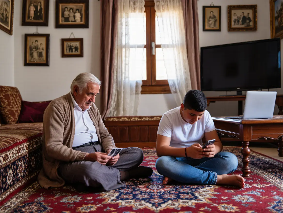 Generational differences in Turkey shown through nostalgia with old photos and modern technology